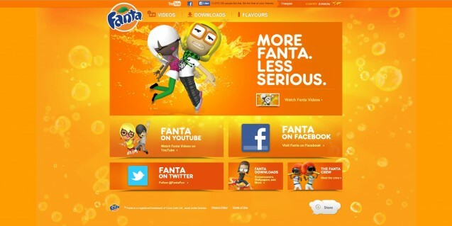 Fanta homepage Fanta homepage
