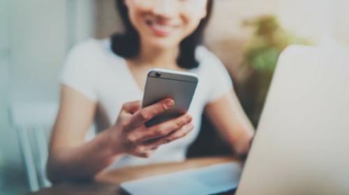 Person looking at phone